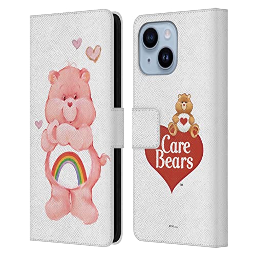 Étui Portefeuille iPhone 14 Plus Care Bears Cheer Classique en Cuir Head Case Designs