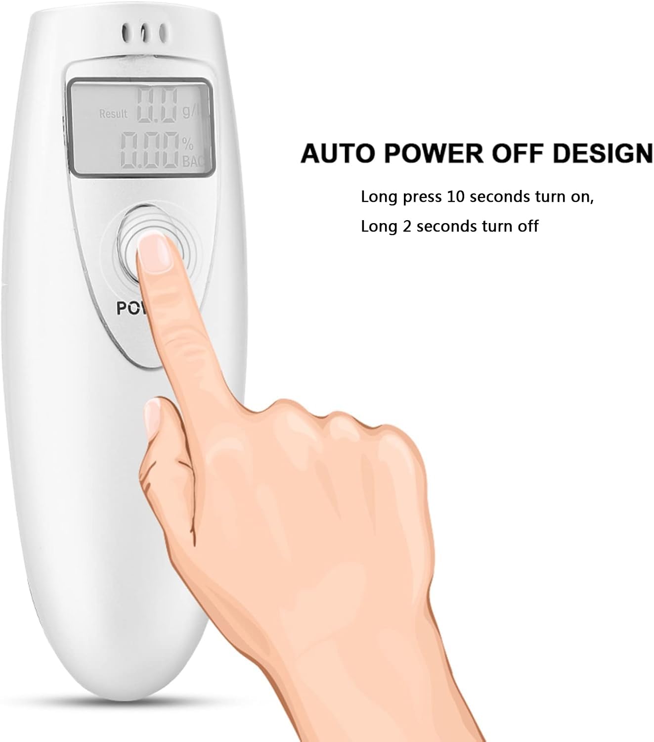 Ethylotest Electronique, Ethylotest Electronique Homologué NF Ethylometre Alcootest Ethylometre Portable Acohol Tester pour la Maison et Les fêtes 000