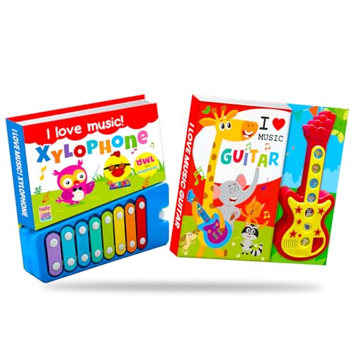 Image of ABCD & Numbers Musical Sound Book Combo Set | Interactive Alphabet & Counting Sound Board Books for Early Learning - Learn Numbers & Alphabet (Sound Combo)