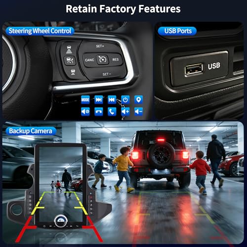 LINKSWELL Radio para Jeep Wrangler Gladiator 15.6'' miniatura 5