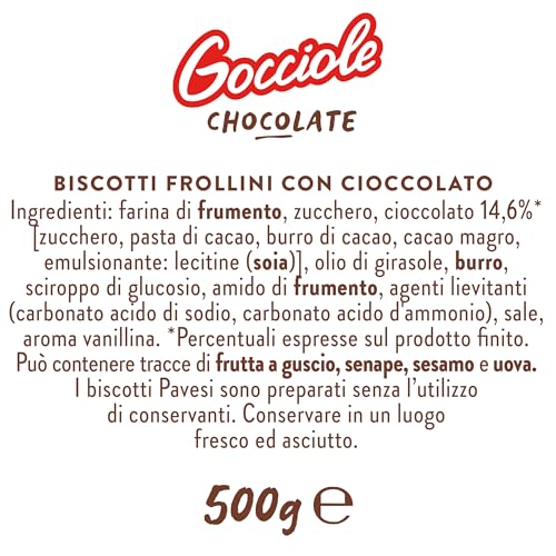 Pavesi Biscotti Frollini Gocciole Cioccolato, 500g - Immagine 3
