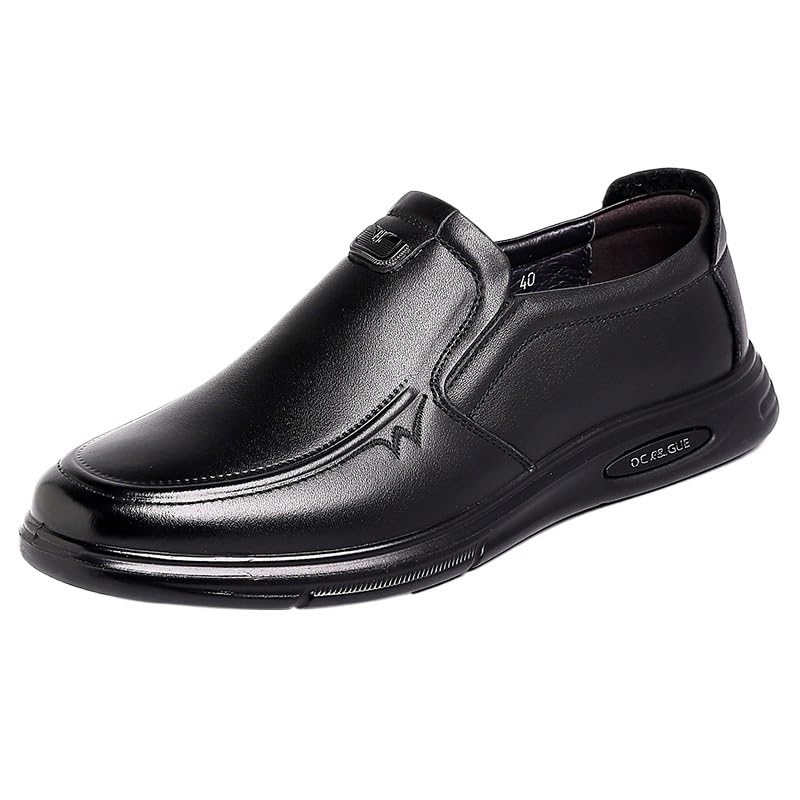 Mens Dress Shoes Formal Business Oxfords Plain Toe Lace Up Derby Shoe with Comfortable Padded Heel Collar Fashion