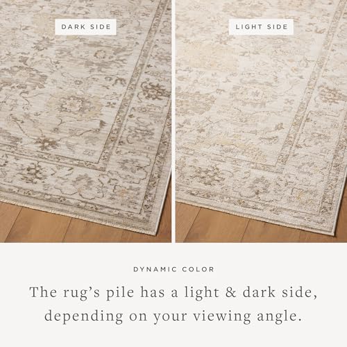 Loloi Magnolia Home by Joanna Gaines Pace Collection PAC-01 Natural/Stone 2'-6" x 10'-0" Runner Rug