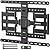 monTEK Ultra Slim TV Wall Mount for 43-90 Inch TVs | 1.1" Thin Low Profile Full Motion Bracket | Dual Swivel Articulating Arms with Tilt | Max VESA 600x400mm | Holds 132lbs | Fits 16"/18" Studs