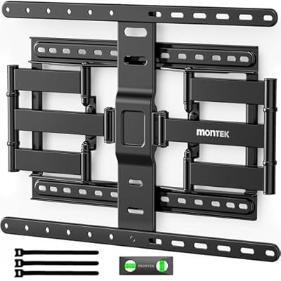 monTEK Ultra Slim TV Wall Mount for 43-90 Inch TVs | 1.1" Thin Low Profile Full Motion Bracket | Dual Swivel Articulating Arms with Tilt | Max VESA 600x400mm | Holds 132lbs | Fits 16"/18" Studs