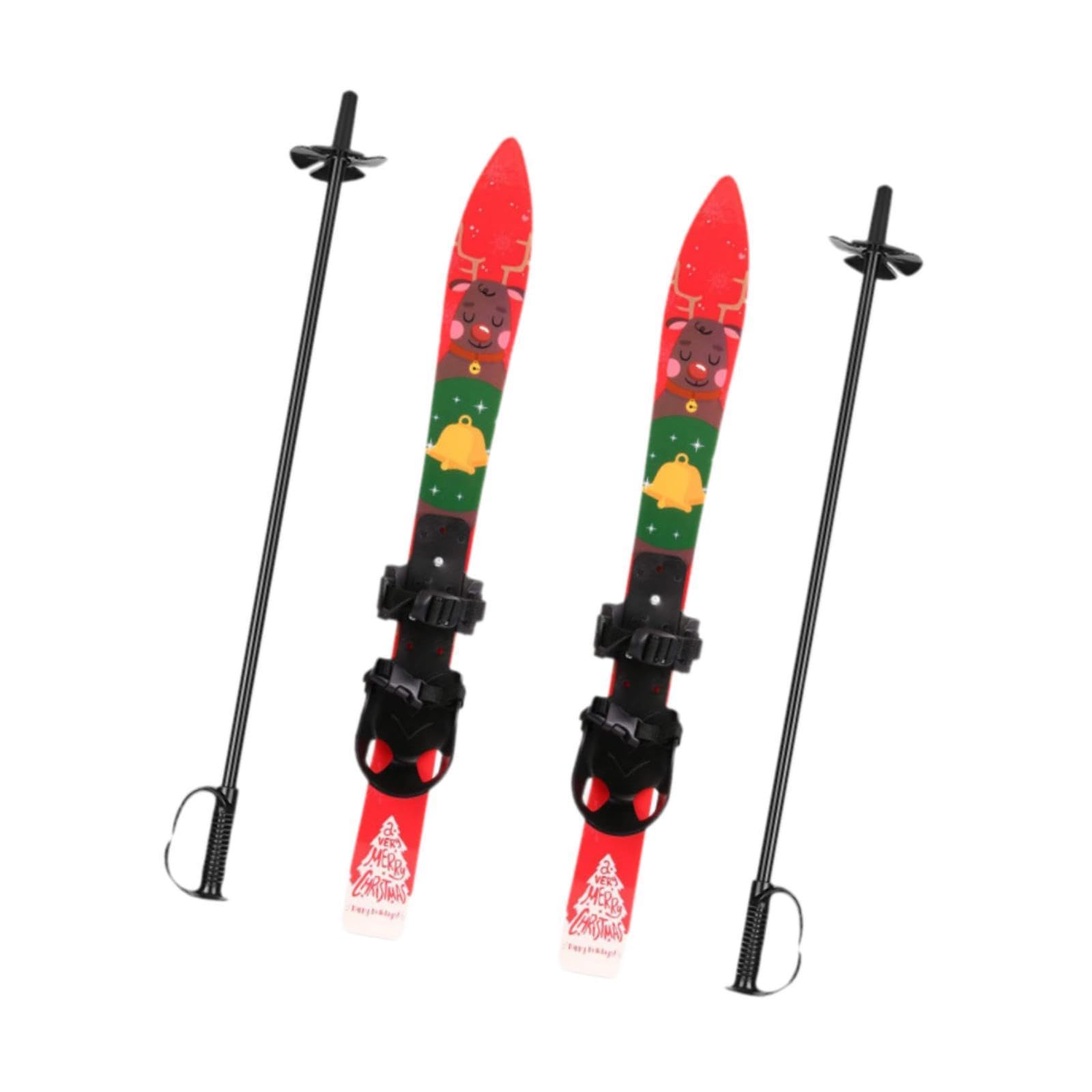 Skiboards Snowblades et bâtons Planches de Ski pour Enfants avec Fixations universelles Garçons Filles Snowboard Snow Short Skis