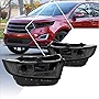 Projector Headlight Headlamps Assembly Compatible with Ford Edge 15-18,Smoked Lens/Clear Corner