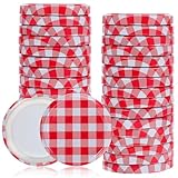 2 Size to Chooes: There are two sizes of lids to choose from, size 1: 63mm, suitable for 5.8cm/2.28in Jar ,size 2: 70mm, suitable for 6.5cm/2.56in Jar. The regular style of screw cap can be used to decorate Mason jars, canning jars, jars, beverage bo...