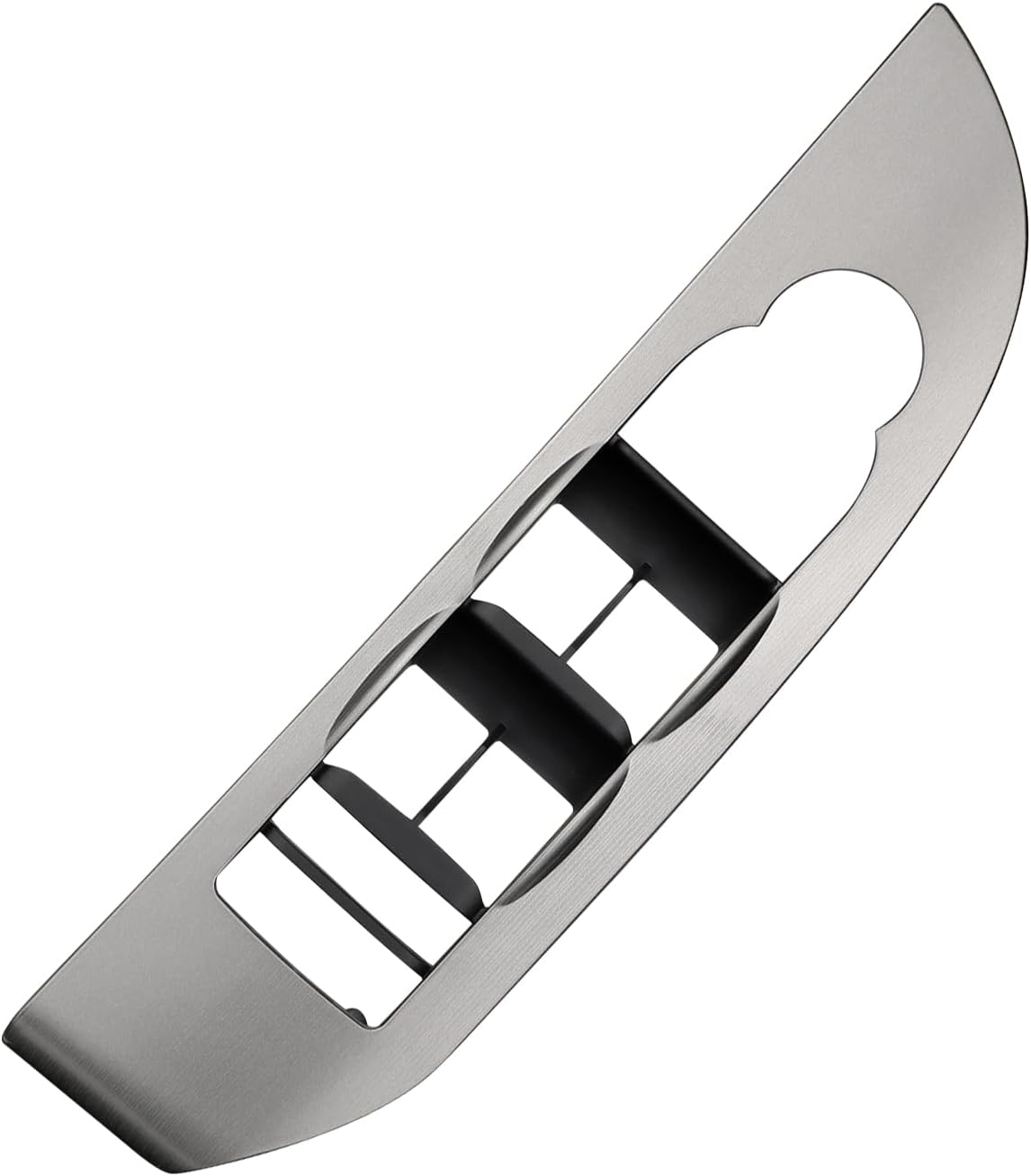 Window Switch Bezel Cover Front Left Driver Side Door Switch Panel Trim Metal Brush Compatible with 2007-2009 Chevy Suburban Silverado Tahoe Avalanche GMC Yukon XL 25924151