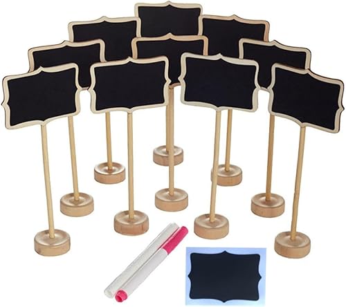 Miniatura 1 de 10 Pack Chalkboard Stands Mini Chalk Board Mini Chalkboards with Stand Chalkboard Sign Pizarrones para Niños Blackboard Chalkboard for Kids
