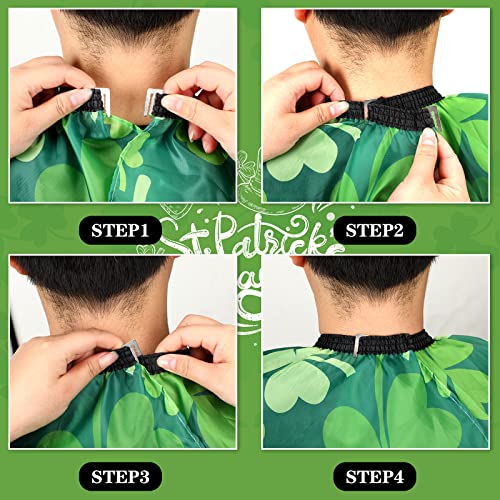 Image of FEBSNOW Barber Cape Professional Hair Cutting Cape with Neck Duster Brush | Full Coverage Haircut Apron for Adults, 47x56 inches, Adjustable Neckline, Keep Clothes Clean Dry, Home Salon Barber Supplies