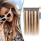 ❤【Silk-co Extensiones con Hilos Invisible】: A diferencia de las extensiones de clip tradicionales, es más ligera, más cómoda y mucho más fácil de aplicar y quitar. Se integra perfectamente en el color de tu cabello.