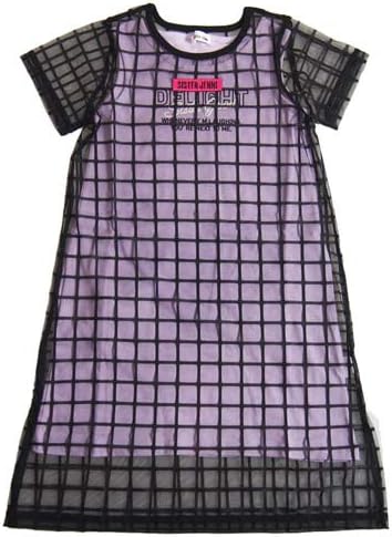 Amazon シスタージェニィ チェックチュール ワンピース セット ラベンダー ジュニア 女の子 キッズ ワンピース チュニック 通販