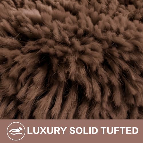 Image of Microfiber Toilet Lid Cover, 17.5 inchx15 inch Fits Round Oblong and Elongated | Toilet Seat Covers for Bathroom, Machine Washable, Decorative Fuzzy fur Look Round Toilet Seat Cover Extra Soft Absorbent