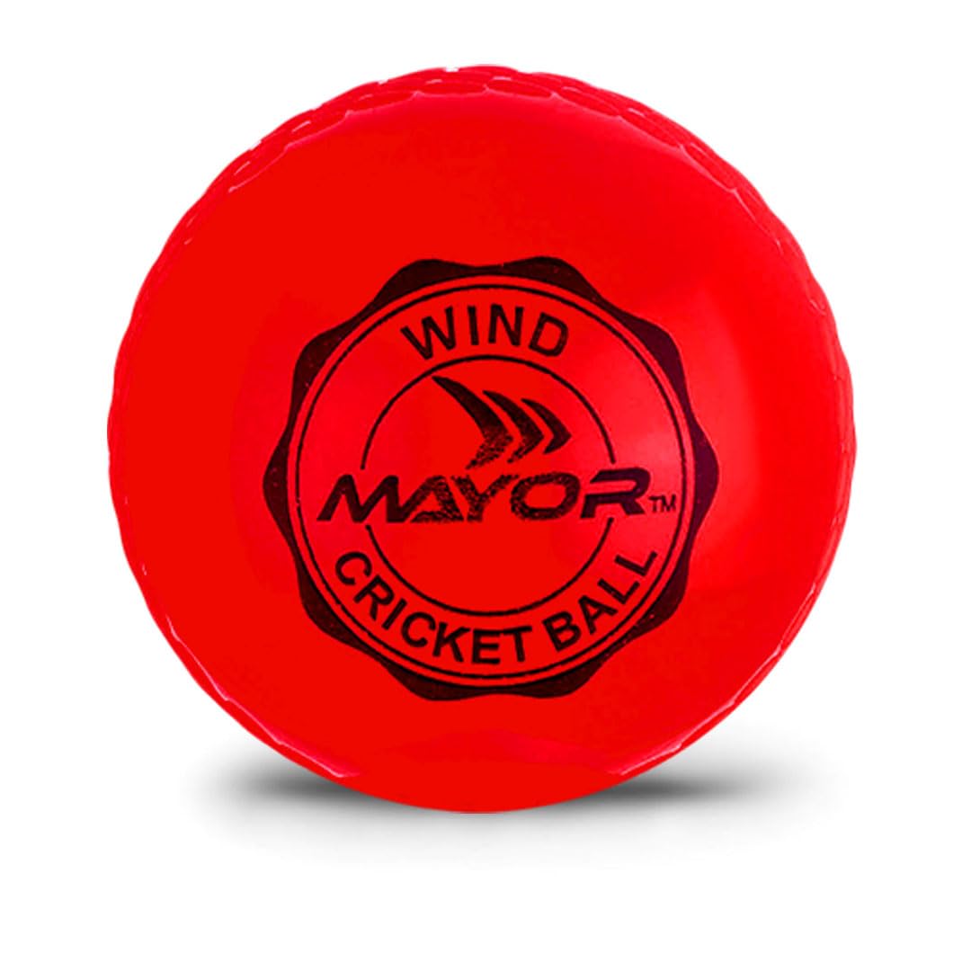 Mayor Cricket Wind Ball for Indoor & Outdoor Street Cricket Rubber Ball (Red) (B0CQ7XCDDJ) Amazon Price History, Amazon Price Tracker