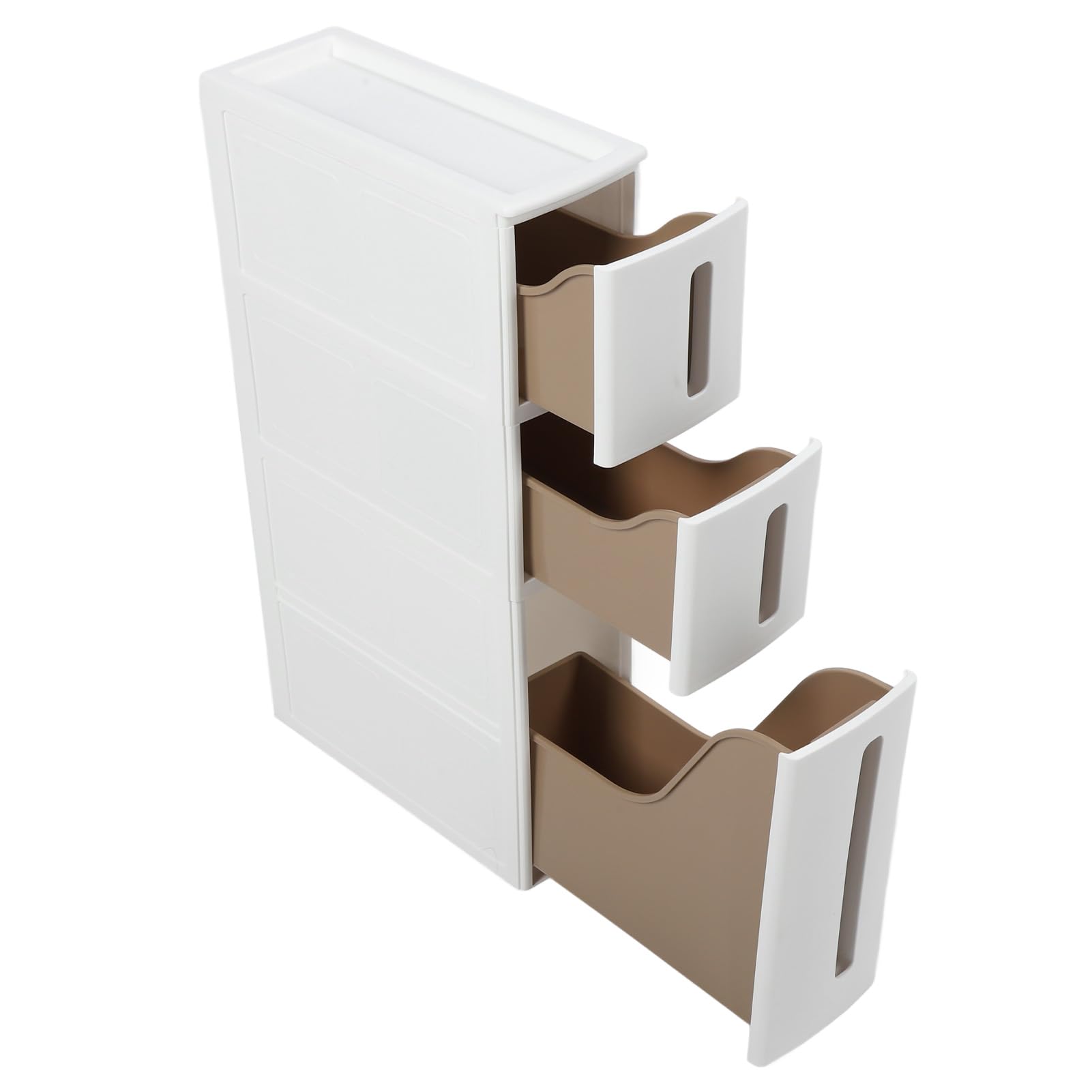 Armoire de Rangement étroite, 5,5 Pouces en PP étroit et Mince, Armoire de Rangement de Salle de Bain avec 3 tiroirs coulissants pour Salon, Cuisine, Toilettes