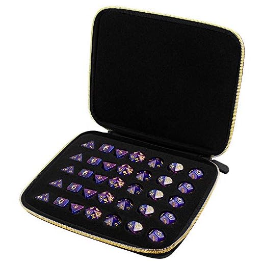 ALKOO Dice Case Holder Box Tray Compatible with DND Dice Set, Roleplaying Game for Dungeons and Dragons, Display Your Favorite 7 Piece Set or Store Up to 35 Dices - Black