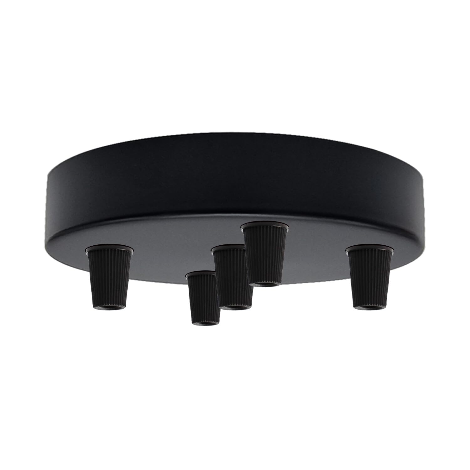 Ceiling Rose 5 Outlet 120mm Black Metal Spider Pendant Light Canopy Plate
