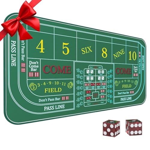 iEsstros Craps Table Top Set 35" x 16" Mini Craps