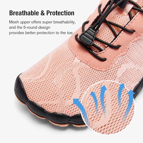 Image of hiitave Womens Water Shoes Quick Dry Barefoot for Swim Diving Surf Aqua Sports Pool Beach Walking Yoga