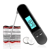 [Large Backlit Display] Thermometer Kochfunktionen Beleuchtung LED-Display mit großen Leuchtziffern man deutlich sehen zu lassen, während am Abend kochen, drinnen oder draußen, 10min Auto-off um Batterie zu sparen