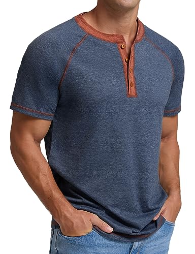 Image of Sailwind Mens Henley Long /Short Sleeve T-Shirt Cotton Casual Shirt