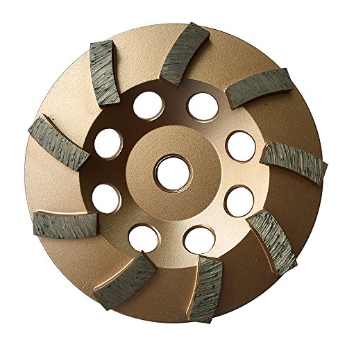 4.5\" Diamond Grinding Wheels for Concrete or Masonry, 9 Turbo Segments, 30/40 Grit, Medium Bond, 5/8\"-11 Arbor