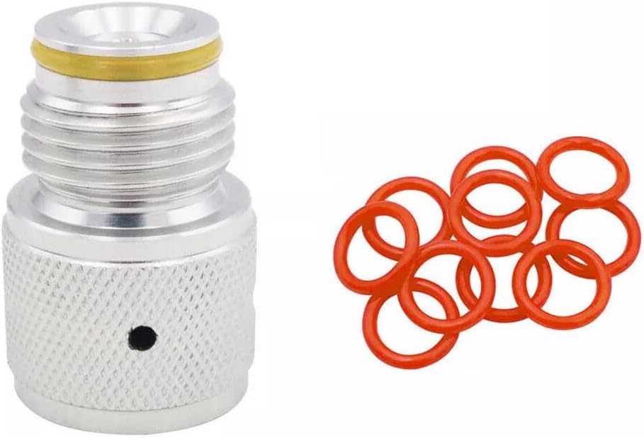 CO2 Adapter with Rings Compatible with 88G 90G Disposable Co2 Cartridge to G1/2-14 Thread Tank