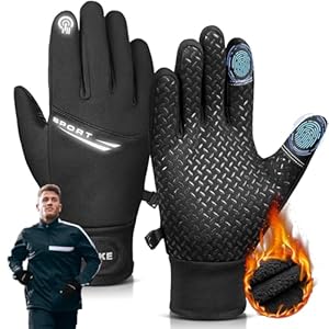 TTCOTOKE Guantes de Invierno, 2023 Guantes Bicicleta Invierno Guantes de Pantalla Táctil Impermeable Guantes Deportivos Running para Ciclismo, Esquí, Senderismo, Conducir, Camping-M