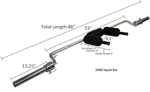 Miniatura 2 de Ader Safety - Barra olímpica para sentadillas, 1000 libras, 1500 libras