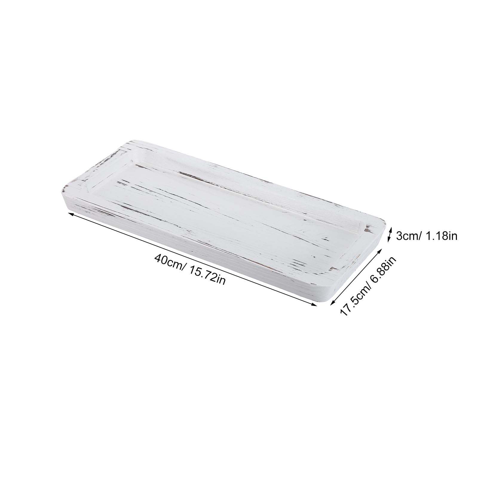 TOYANDONA Bandeja Rectangular Larga y Estrecha: Centro de Mesa Decorativo rústico de Madera para Servir. Portavelas navideño de Estilo rústico para Mesa de Centro o Sala de Estar.