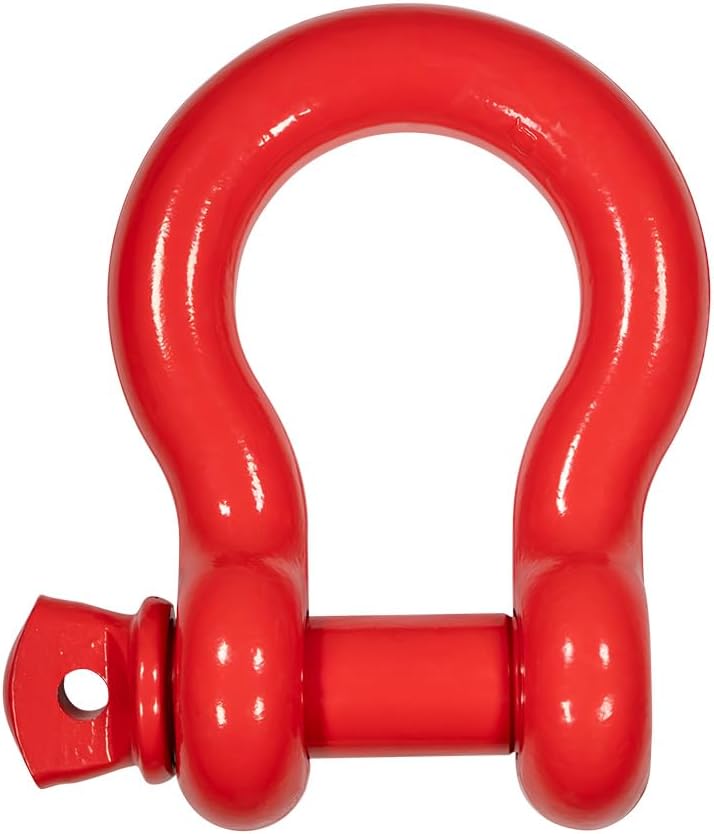 Mytee Products 2 Pack 1-3/4" Anchor Shackle Forged Carbon Steel w/Alloy Screw Pin WLL # 25 Tons (3,00,000 lbs)|Double Rust Protection Heavy Duty D Ring Shackle for Towing, Rigging & Vehicle Recovery