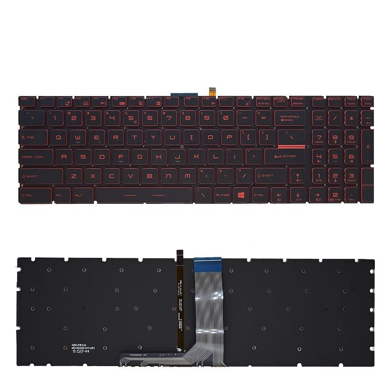 Clavier Arabe US MSI MS-16U1 16U4 rétroéclairé rouge contre les pannes