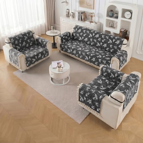Image of Story@Home Chenille Sofa Cover 5 Seater Fully Covered | Sofa Cover 3 1 1 Seater Full Set - Sofa Mat with Sofa Back Covers and ArmRest Covers | Specially for 3+1+1 Configuration - Multi Color