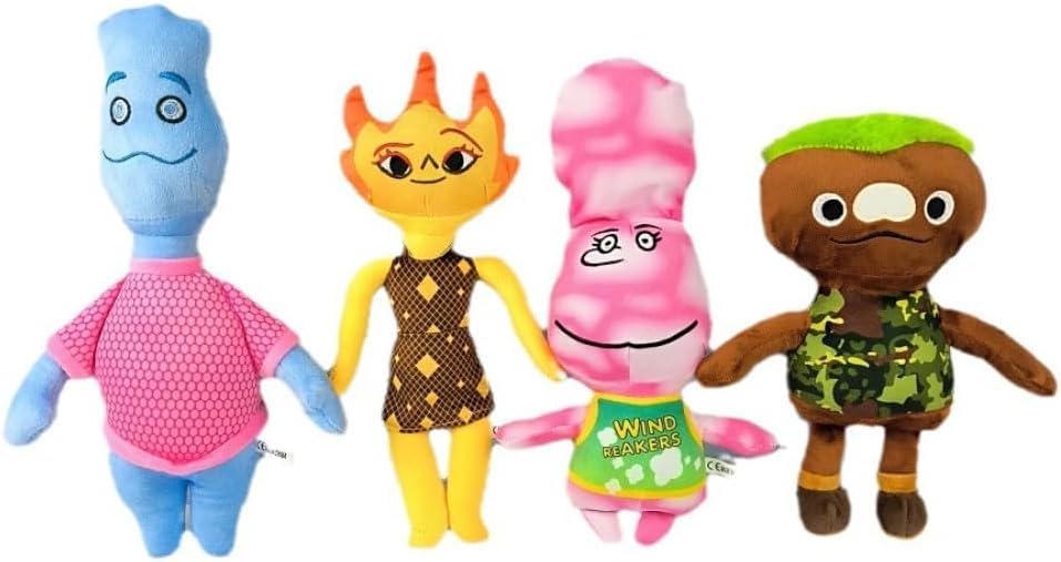 4PCS Stuffed Animal Figure Plush, 11.8 inche Wade Ember Plushies Toys, Soft Stuffed Figure Doll for Fans Gift, Soft Stuffed Animal Figure Doll for Adult and Kids