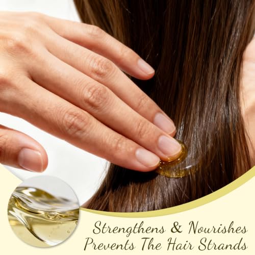 Image of Pure Castor Oil Natural - Cold Pressed, Hexane Free, Vegan, for Hair Growth, Skin Moisturizer, Eyebrows, Eyelashes, Nails & Scalp Massage, Lightweight Non-Greasy Daily Care, 3.72 fl oz