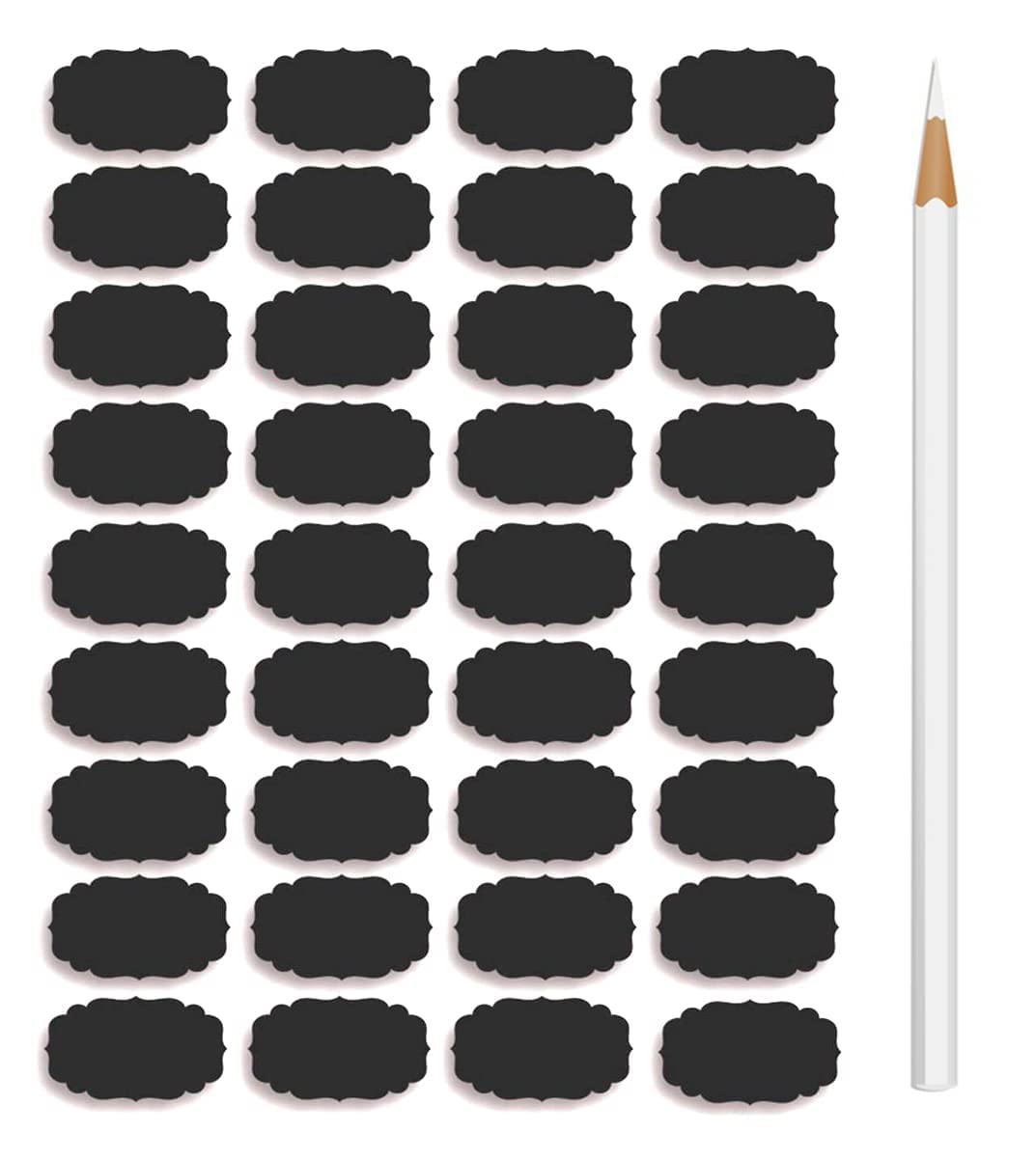 Waterproof Vinyl Black Self-Adhesive Stickers For Mason Jars Glass Bottles, Decals Craft, Kitchen Jar Labels Stickers 108 Pcs