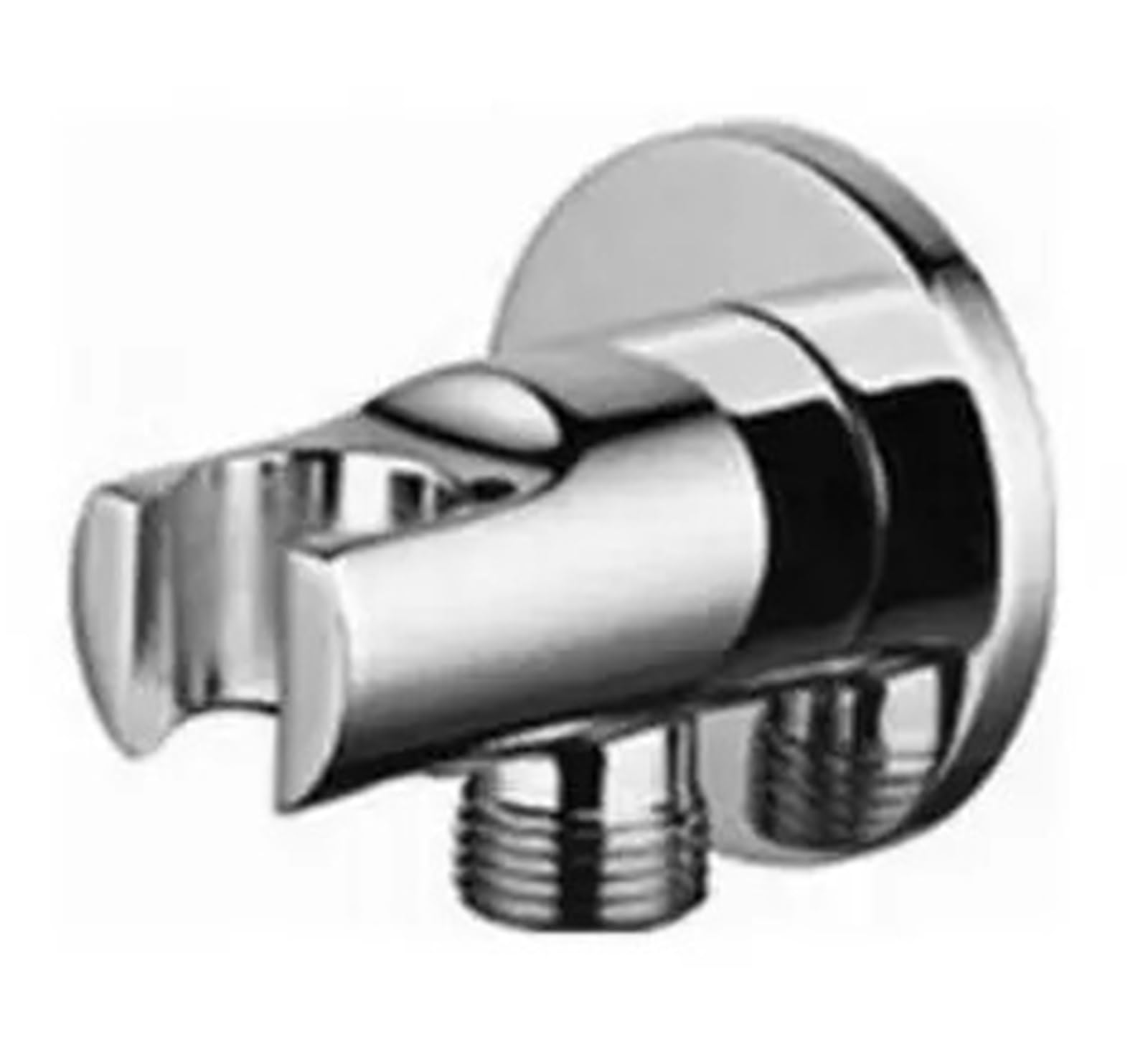Shower Head Holder Soild Brass Handheld Shower Spray Head Holder Bracket Wall Mount for Bathroom Hand Sprayer Wand Poilsh Chrome(Color 1)