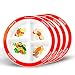 MyPlate Divided Kids Portion Plate, 4 Pack, four Fun & Balanced Sections for Picky Eaters