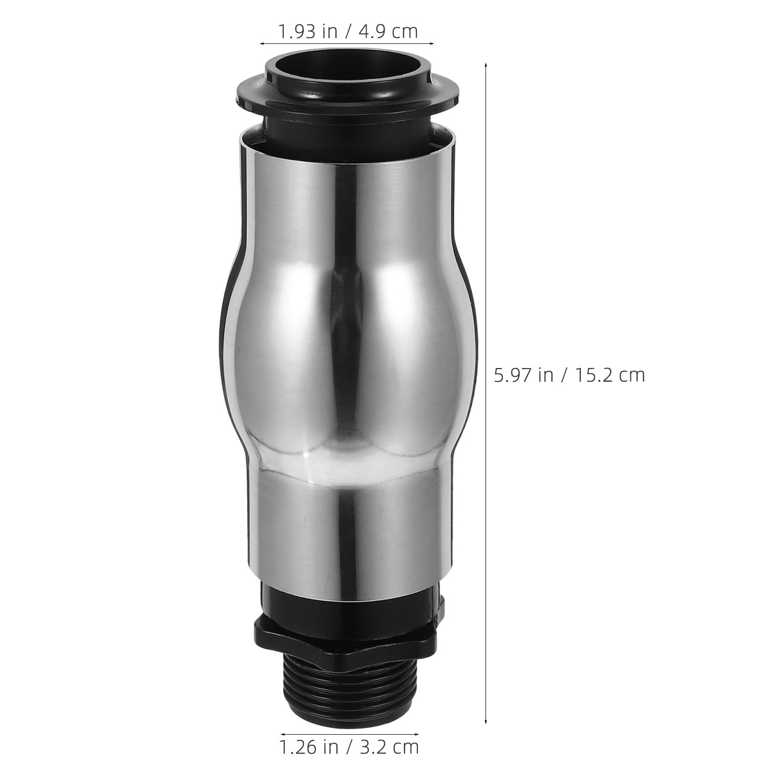 Toddmomy Boquilla para fuente de 2 piezas: Boquilla de chorro de espuma de 1" con rosca macho DN25 - de bomba de agua de acero inoxidable para estanque de jardín, rocalla, fuente de agua y