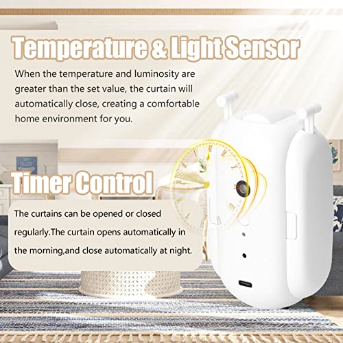 lifcasual 1pc Tuya Smart Curtain Motor BT Voice Control Switch Robô de cortina elétrica Configuração