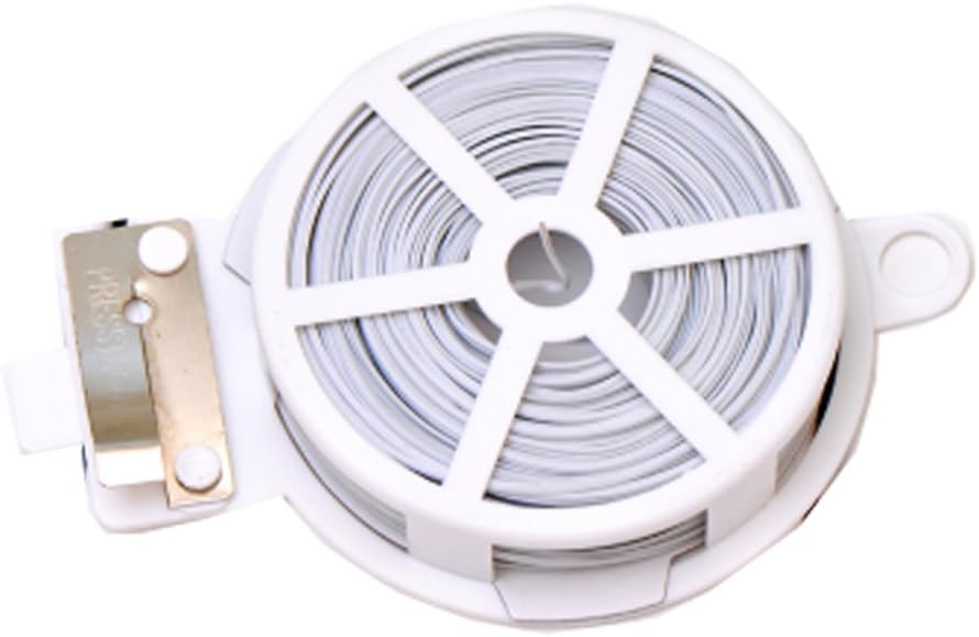Hovome 50m Versatile Metal Cable Ties Line Device Home Kitchen Cable Ties Food Bag Sealing Cable Tear Strip Cable Tie Tie The Rope (White)