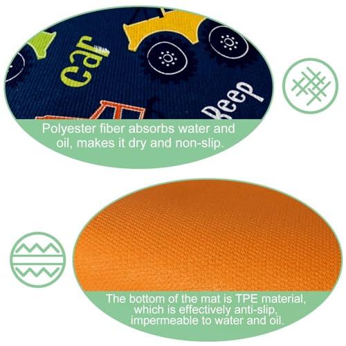 Tapis de cuisine antidérapant pour sol sec lavable en machine