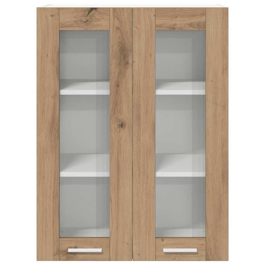 vidaXL Armoire Suspendue Riga Chêne Artisanal 60 x 31 x 80 cm, Armoire de Cuisine Moderne, Design rectangulaire, Grand Espace de Rangement, matériaux résistants, Style Contemporain