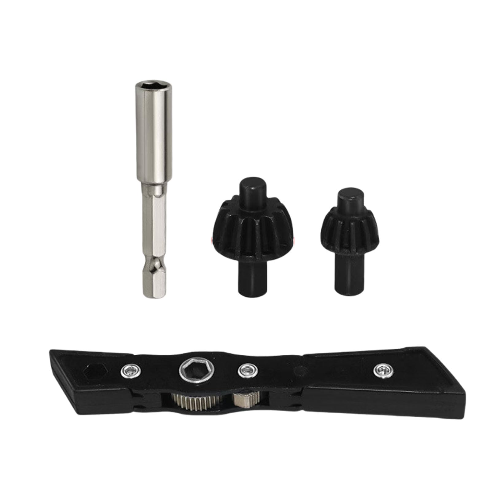 WEILWH Reversible Ratchets Wrench Set With 3 Gear Heads For Power Drill Chucks Tightening And Loosening