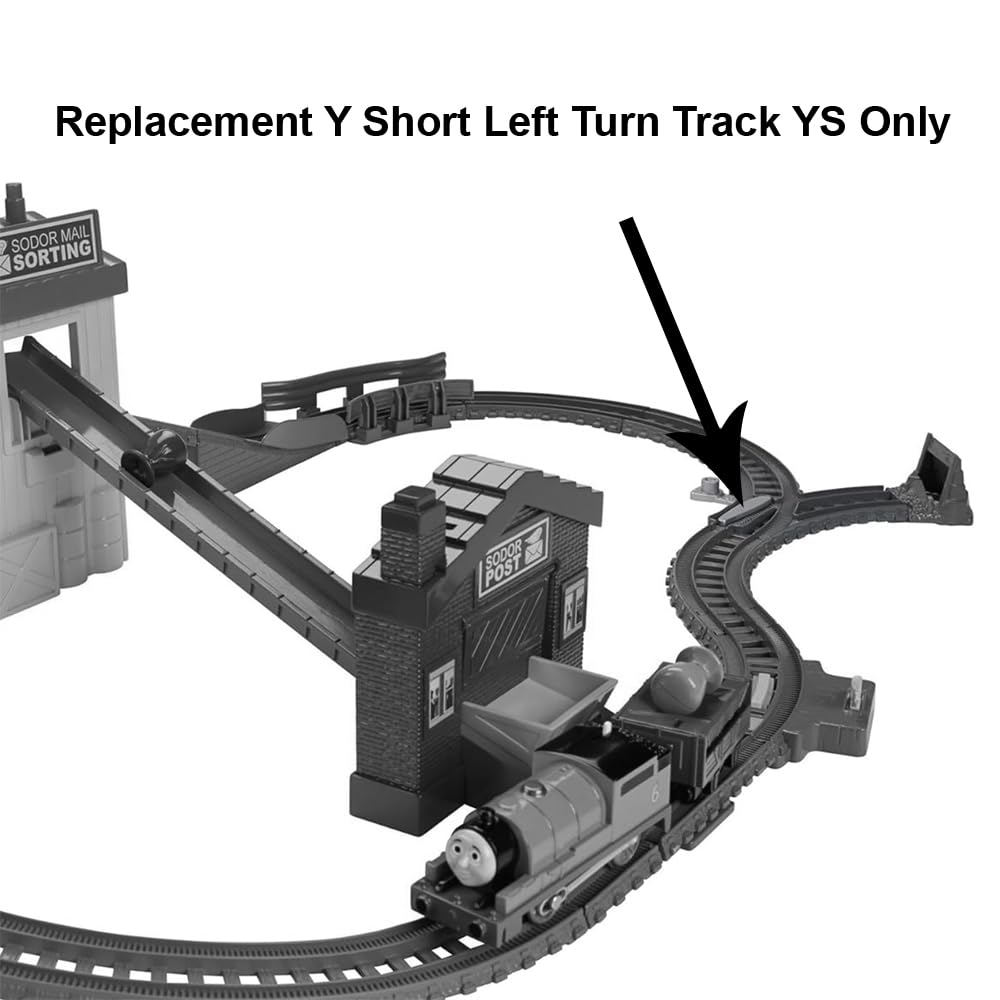 Replacement Part for Fisher-Price Thomas and Friends Trackmaster Train Playset BHY57 and BDP15 - Gray Y Short Left Turn Track YS