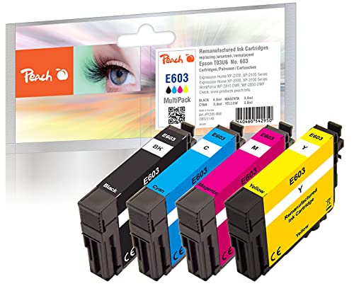 Peach PI200-868 Cartouche d'encre 4 pièce(s) Compatible Rendement Standard Noir, Cyan, Magenta, Jaune