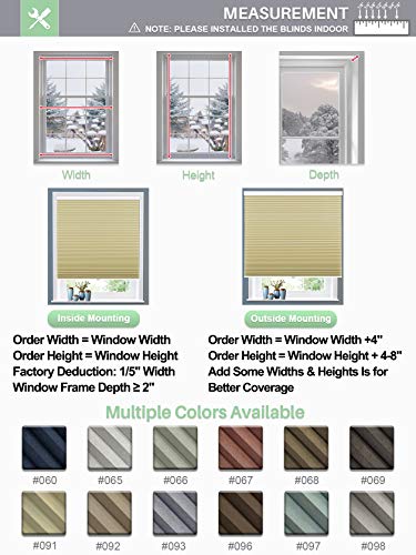 image for MiLin Cellular Shades Blackout Cordless, Fast Delivery Window Blinds a
