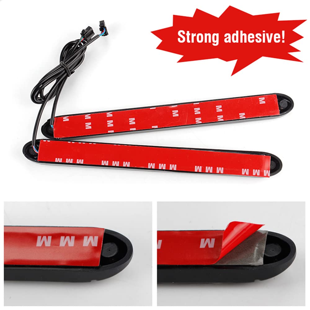 2 Pièces Voiture LED Feux Diurnes DRL Jaune Clignotant Lumière Dynamique Streamer Bande Universelle Antibrouillard