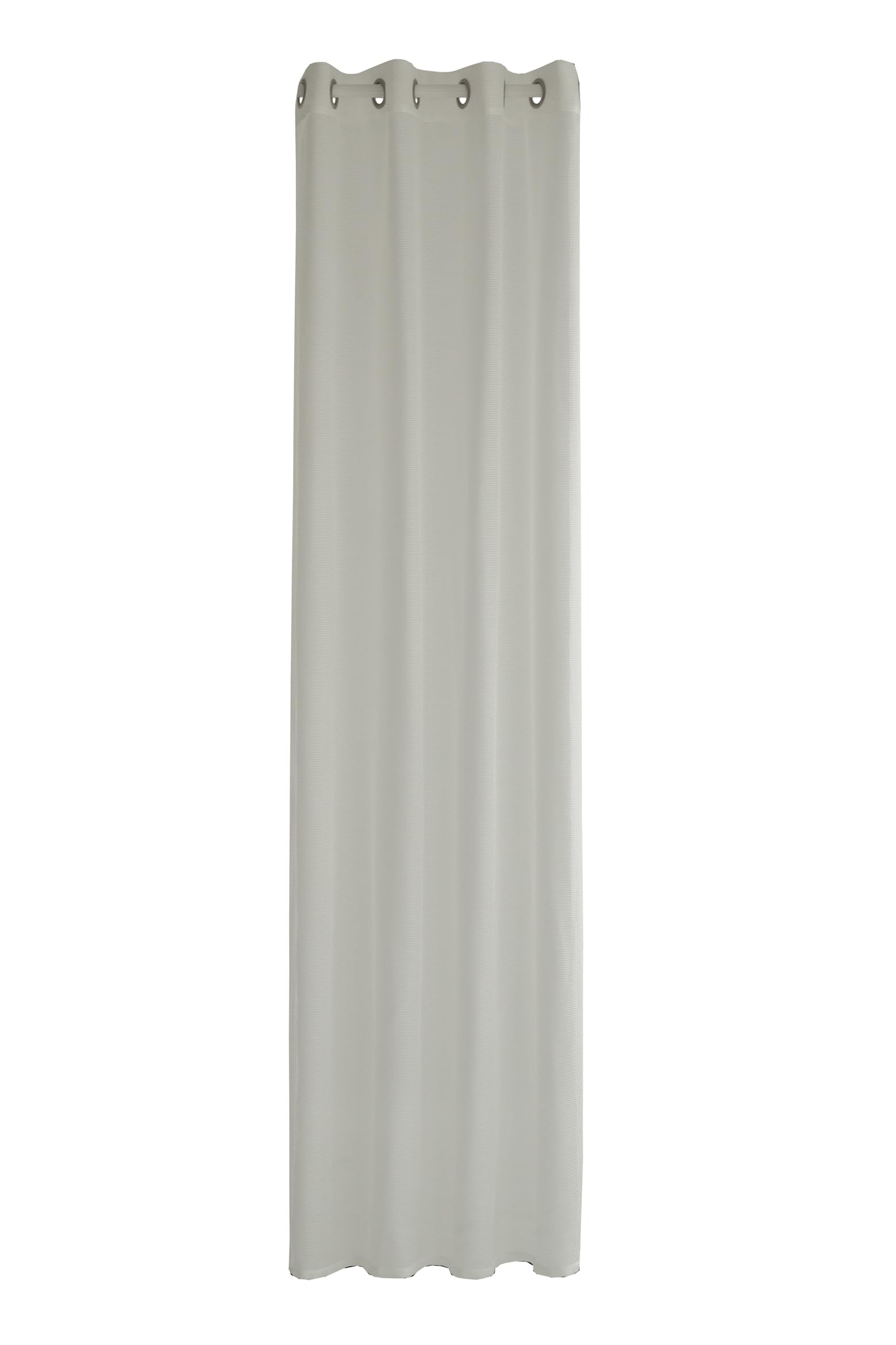 Homing Eyelet Curtain Opaque Mesh Stripes Patterned Modern White Decorative Curtain